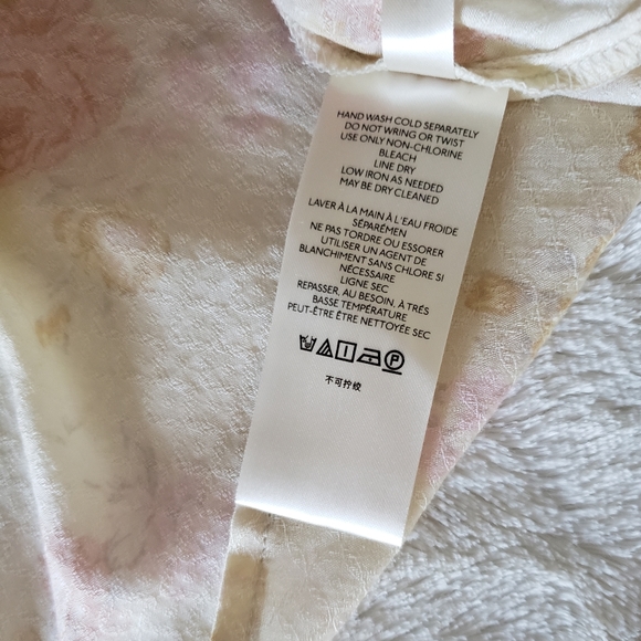 Free People Celia Floral Semi-Sheer Blouse, Size Large - Picture 12 of 12